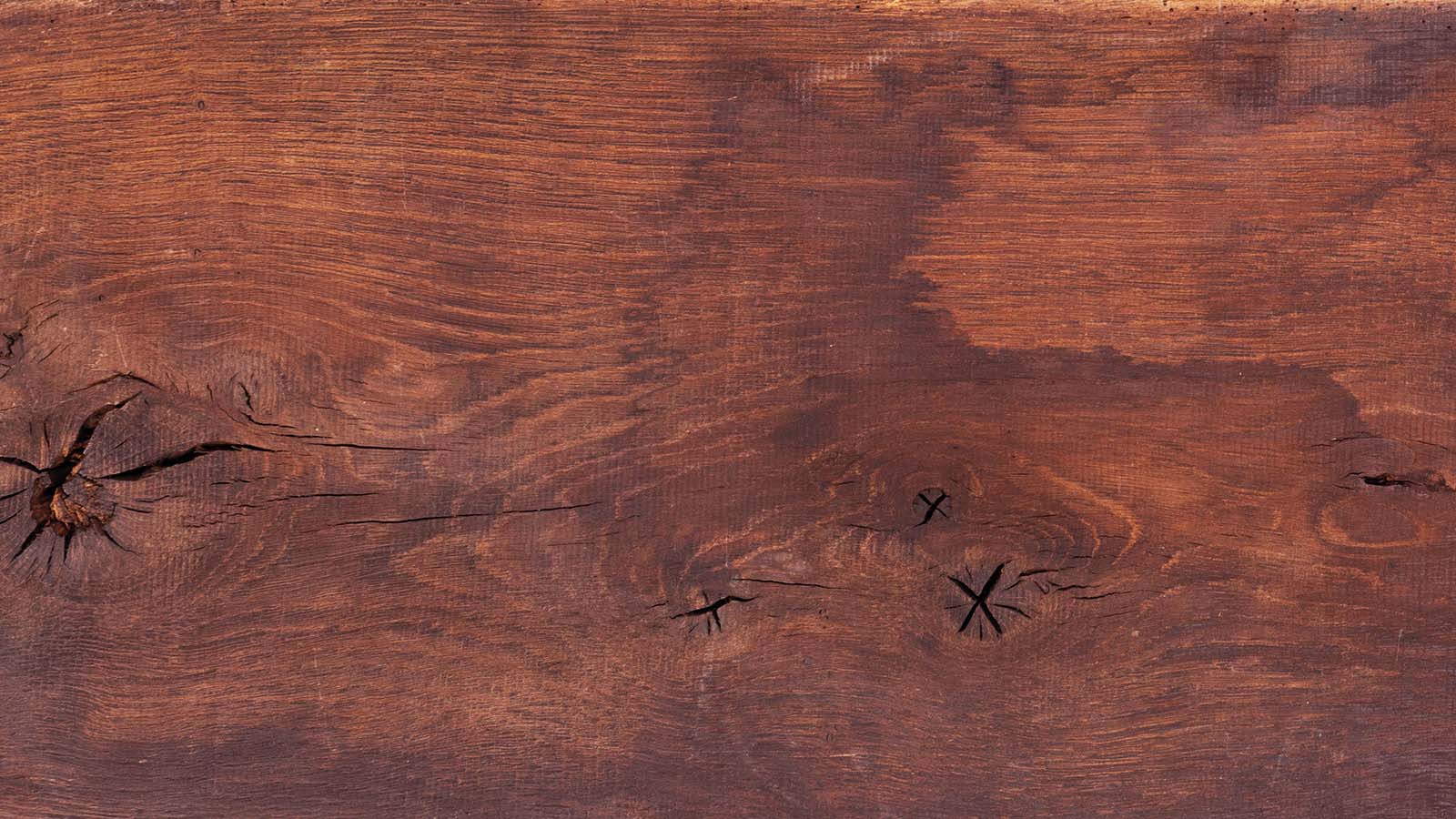 Reclaimed solid oak board reused for unique furniture